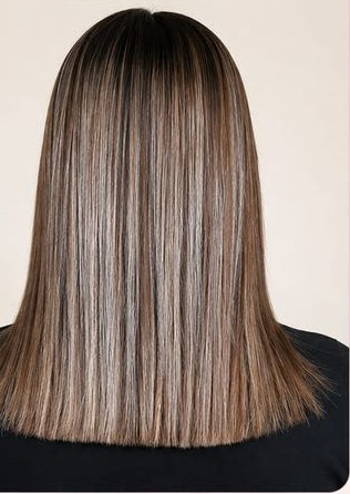 Foto del después: cabello liso y brillante